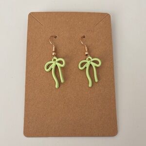 Fashion Jewelry Green Bow Earrings
